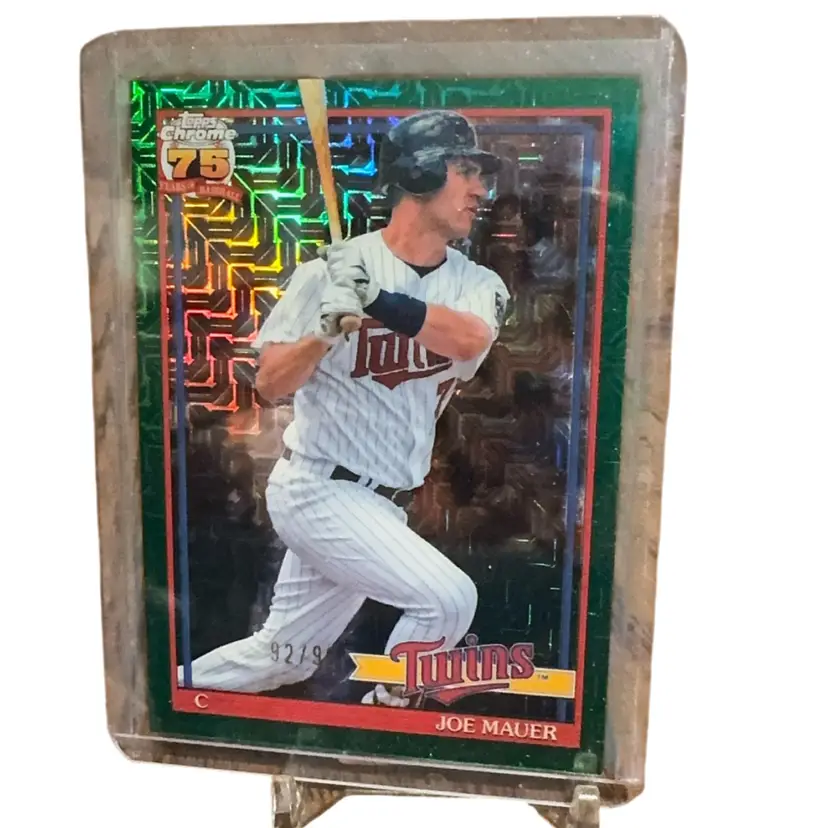 Joe Mauer 2026 Topps Series 2 Mojo Green /99 Minnesota Twins