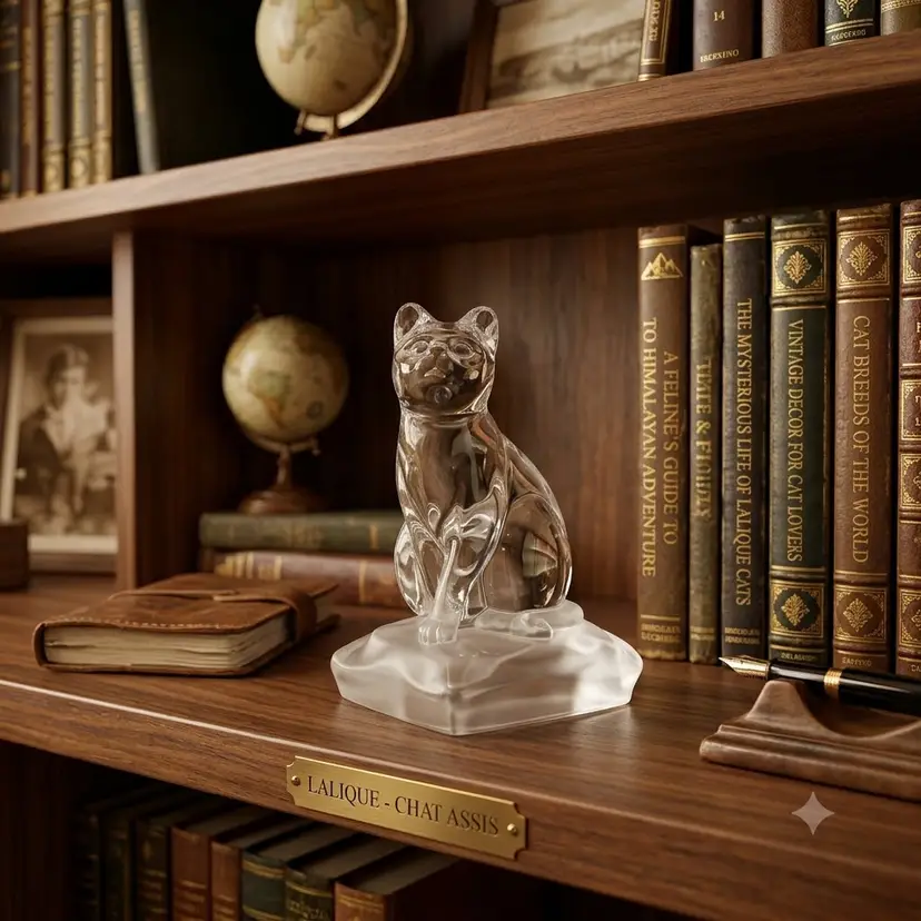 Vintage Cristal D'Arques Cat Figurine