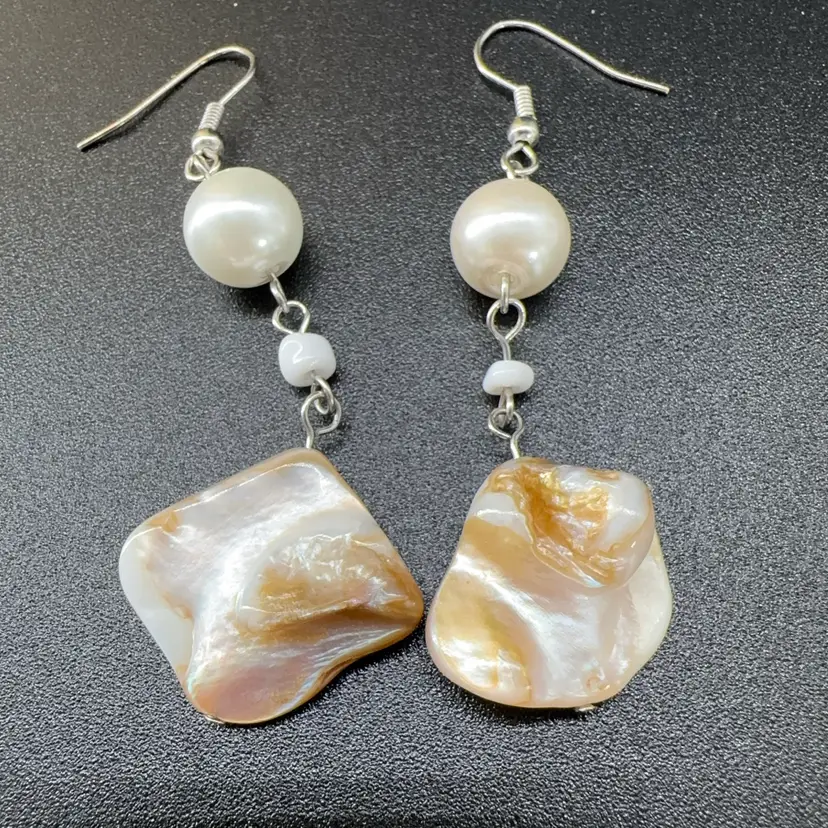 Fishhook 2.5” Blister Pearl Earrings