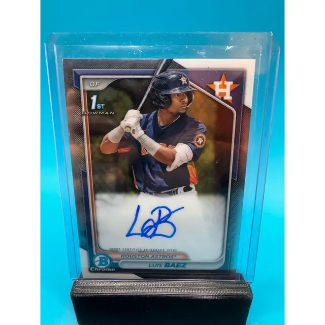 Luis Baez 1st Bowman Chrome Auto Houston Astros