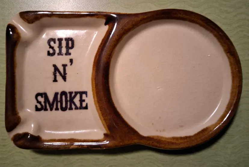 Vintage "SIP N' SMOKE Coaster and Ashtray