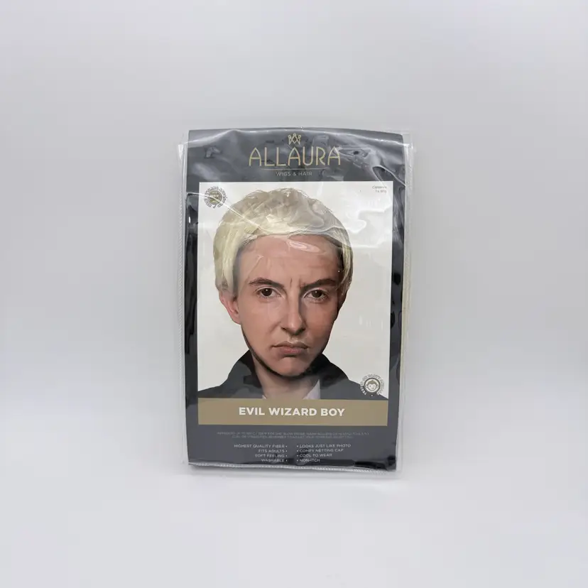 Allura Wigs Evil Wizard Boy Blonde Straight Adult Unisex Wig One Size