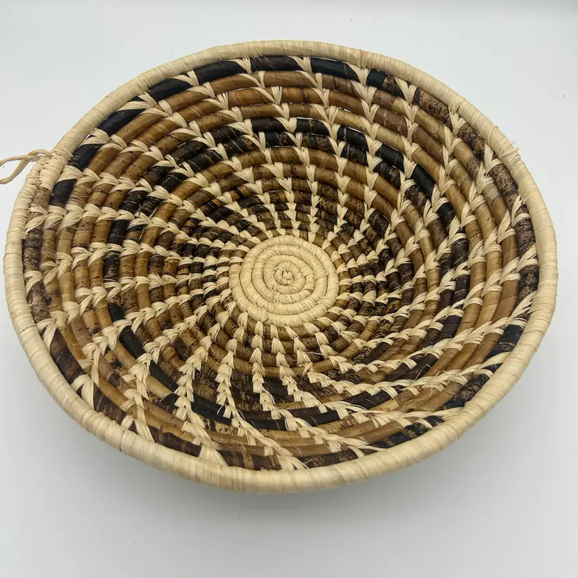 Hand Woven Sisal Basket Made In Tanzania And Brought Back For Me