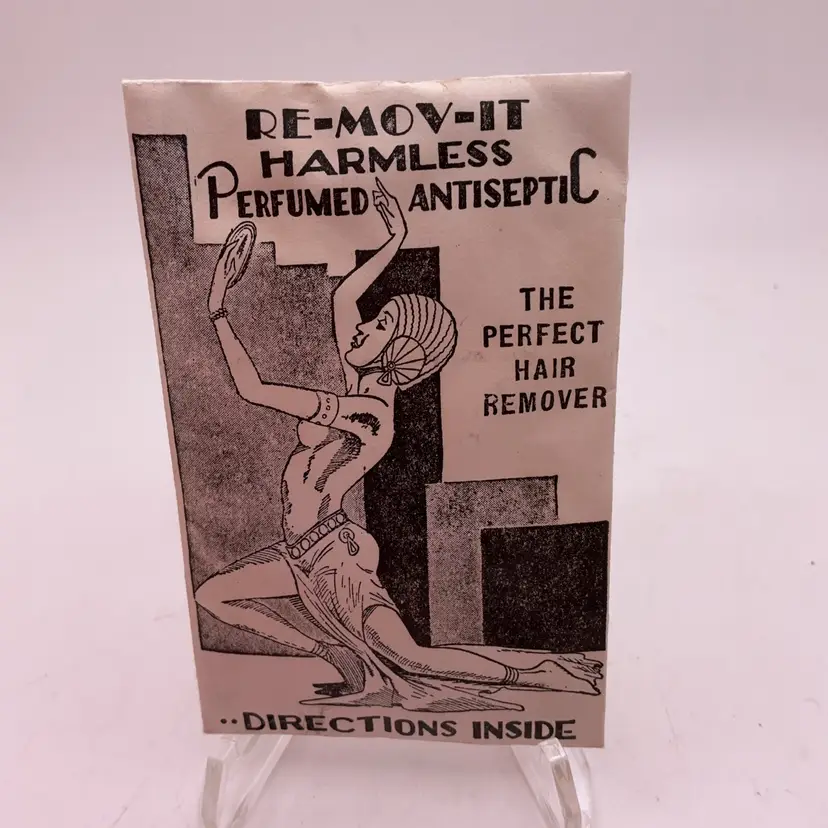 PP4 VTG Re-Mov-It Harmless Perfumed Antiseptic with Product! 3.5" x 2.25"