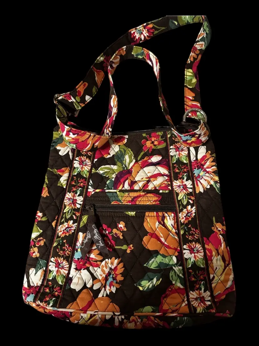 Vera Bradley Hipster crossbody bag is featured in the retired "English Rose" floral pattern
