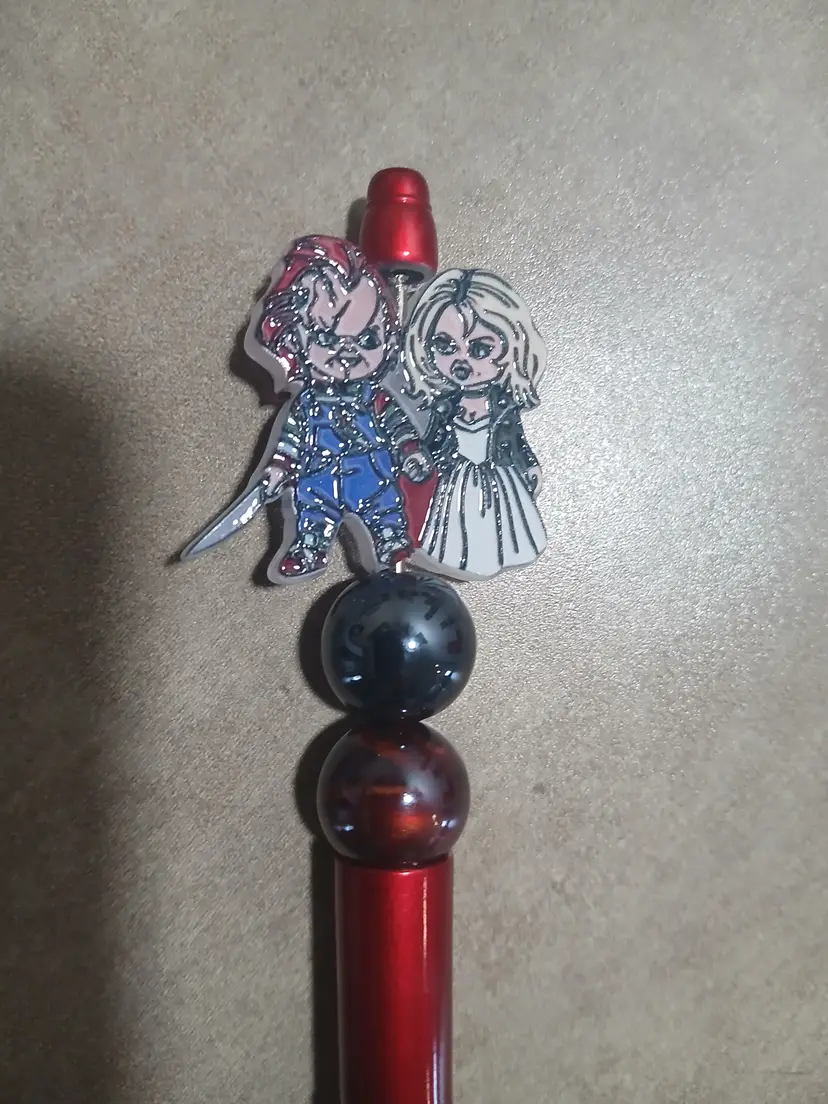 Chucky  beaded red pen