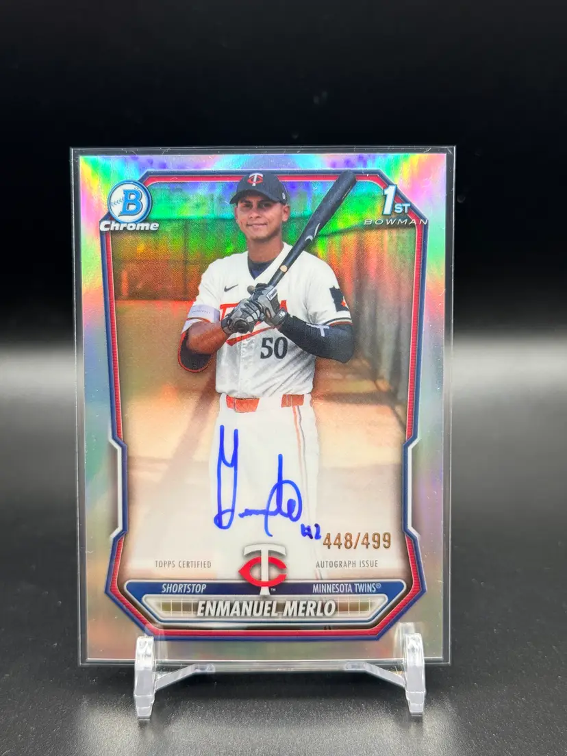 Enmanuel Merlo 2026 Bowman Chrome 1st Bowman Autograph Refractor /499