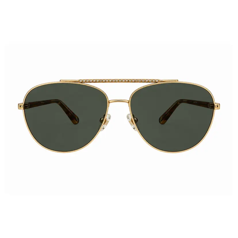 Chanel Gold Frame Aviator Sunglasses