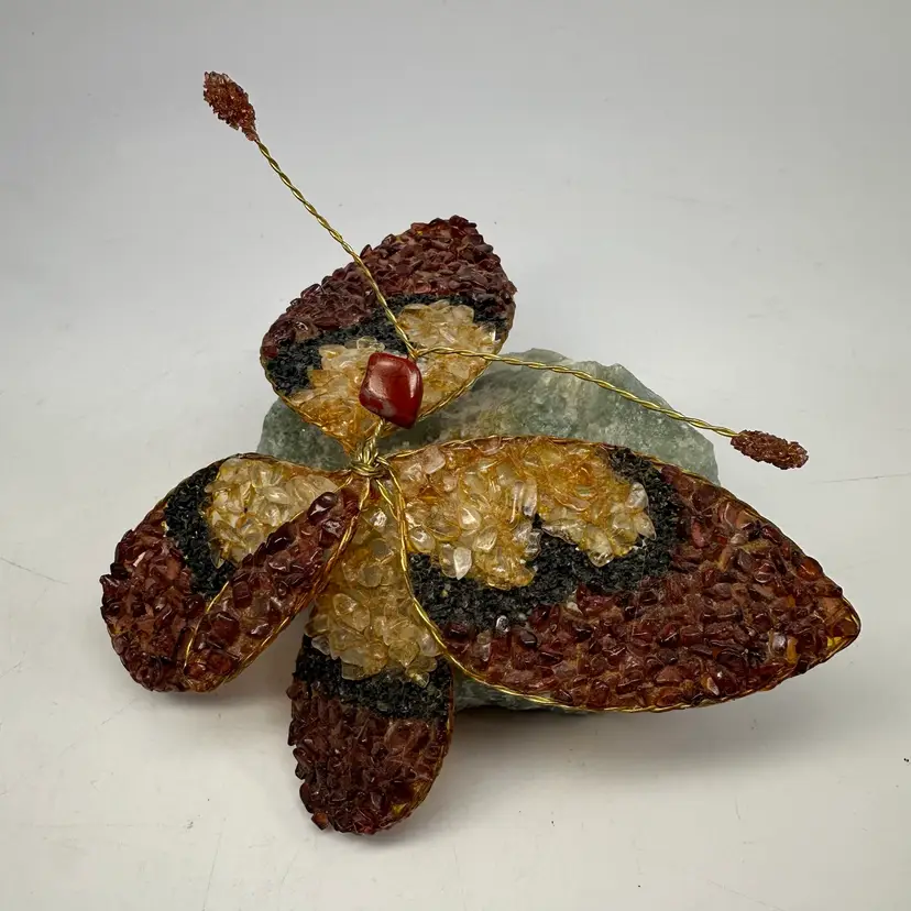 Gemstone Butterfly Butterfly On A Rock
