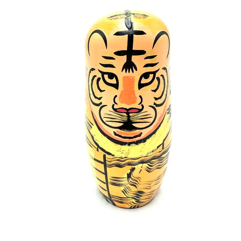 Tiger Nesting Dolls Incomplete Set See Photos