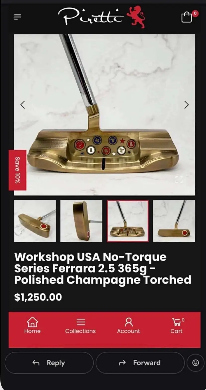Tour Issue!! Piretti Zero Torque USA Edition Putter