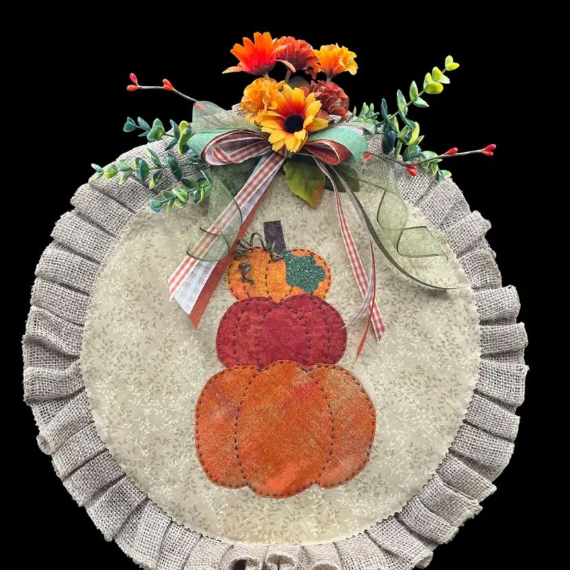 Made By Me “Pumpkin Stack” Door Decoration 18” x 15.5”