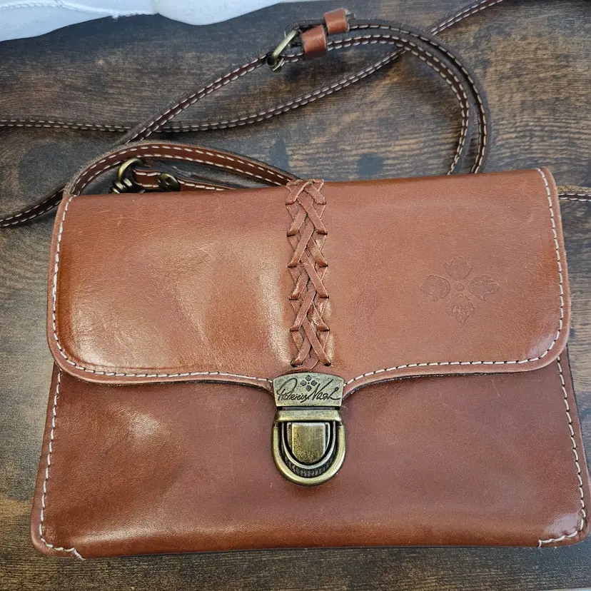 Patricia Nash Brown Leather Crossbody Purse Bag