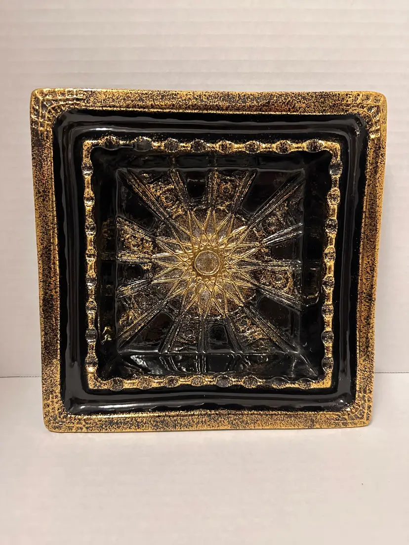 Vintage Hollywood Regency MCM Celestial Sunburst Ashtray
