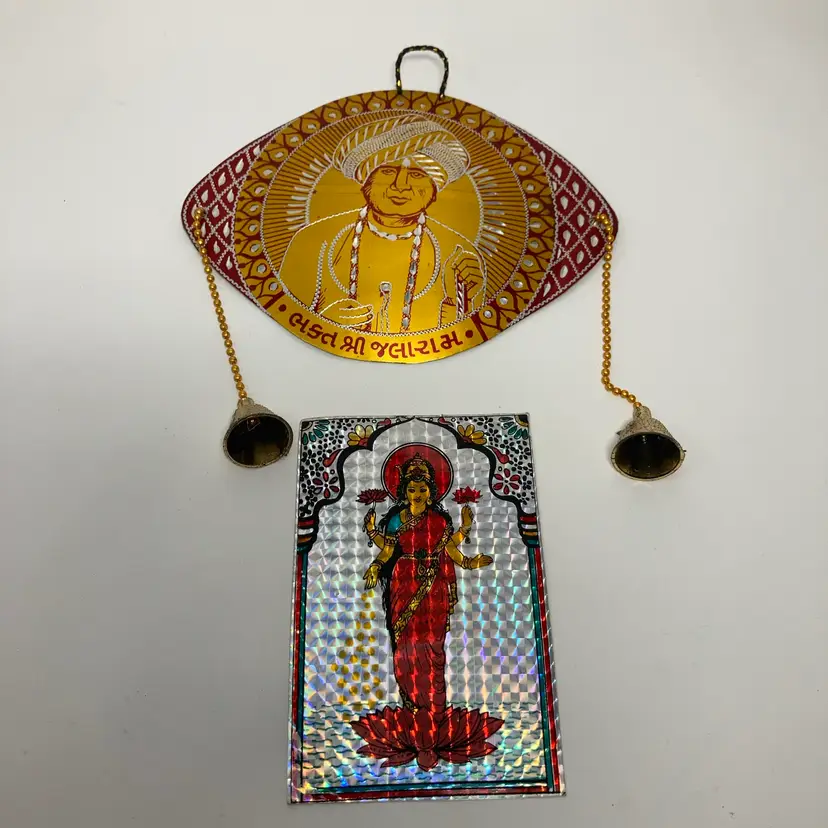 Hindu Set! Wall Hanging 8” x 7” And Sticker 5 3/4” x 3 3/4”!