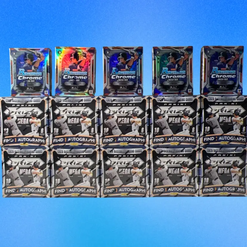 2026 Panini Prizm & Bowman Chrome Baseball 15 Mega Box PYT Live Rip #1 MBB2092