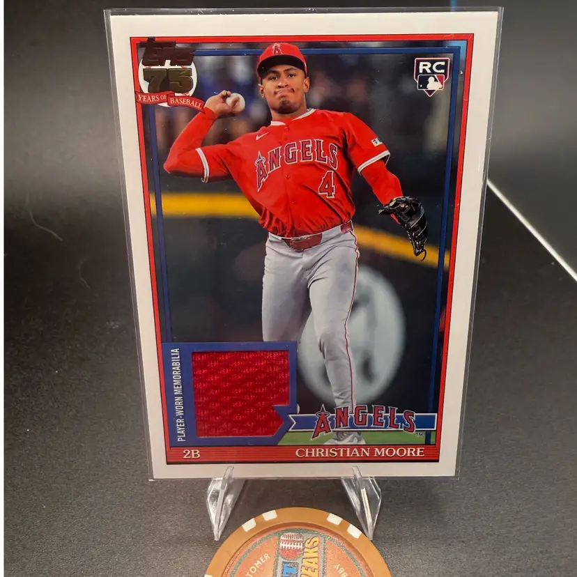 Christian Moore RC Player-worn Memorabilia 2026 Topps Los Angeles Angels