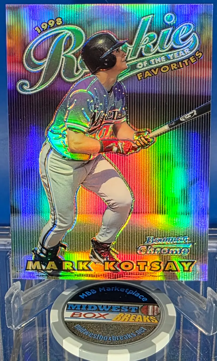Mark Kotsay 1997 Bowman Chrome Rookie of the Year Favorites Refractor Miami Marlins