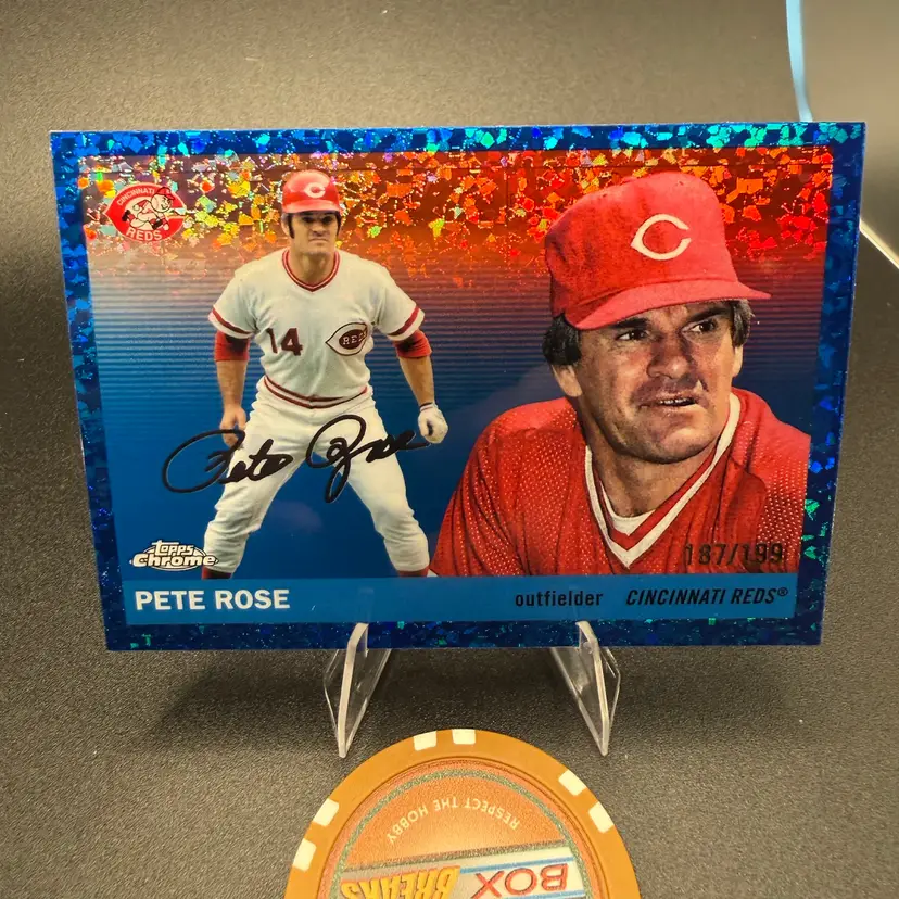 Pete Rose Blue Diamond #/199 2025 Topps Chrome Platinum Cincinnati Reds