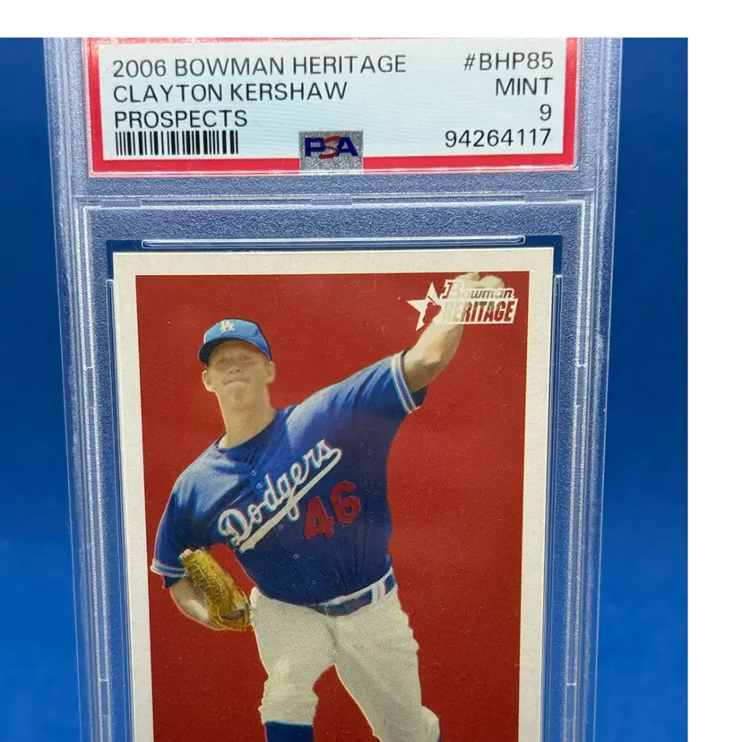 2006 Bowman Heritage Clayton Kershaw BHP85 Prospect RC PSA 9 Dodgers Mint