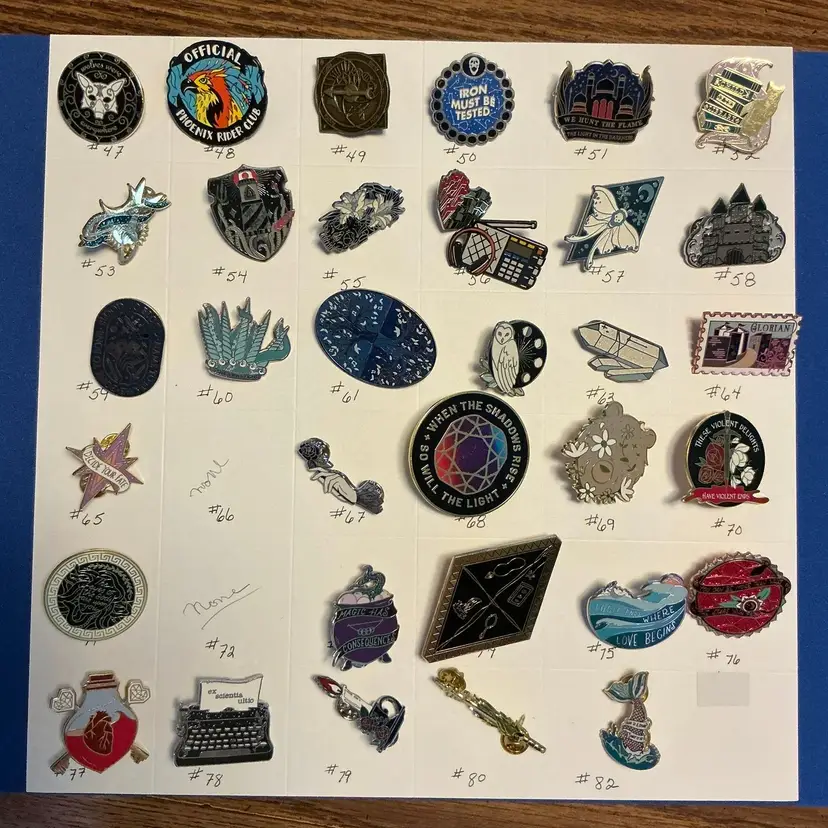 Exclusive OwlCrate Monthly Subscription Chronological Enamel Pins (2019-2021)
