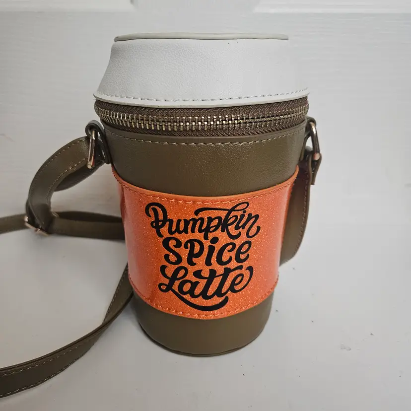 Mad Engine Pumpkin Spice Latte Cup Purse Crossbody Handbag
