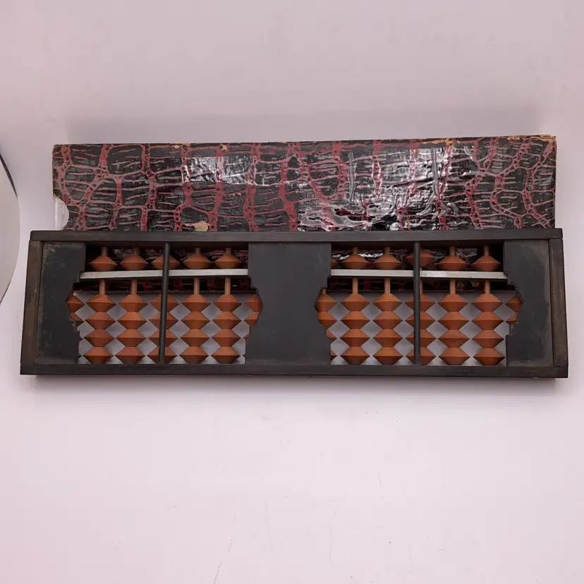 POW4 VTG SUN Small Abacus with Original Box Japan 9" x 2.5"