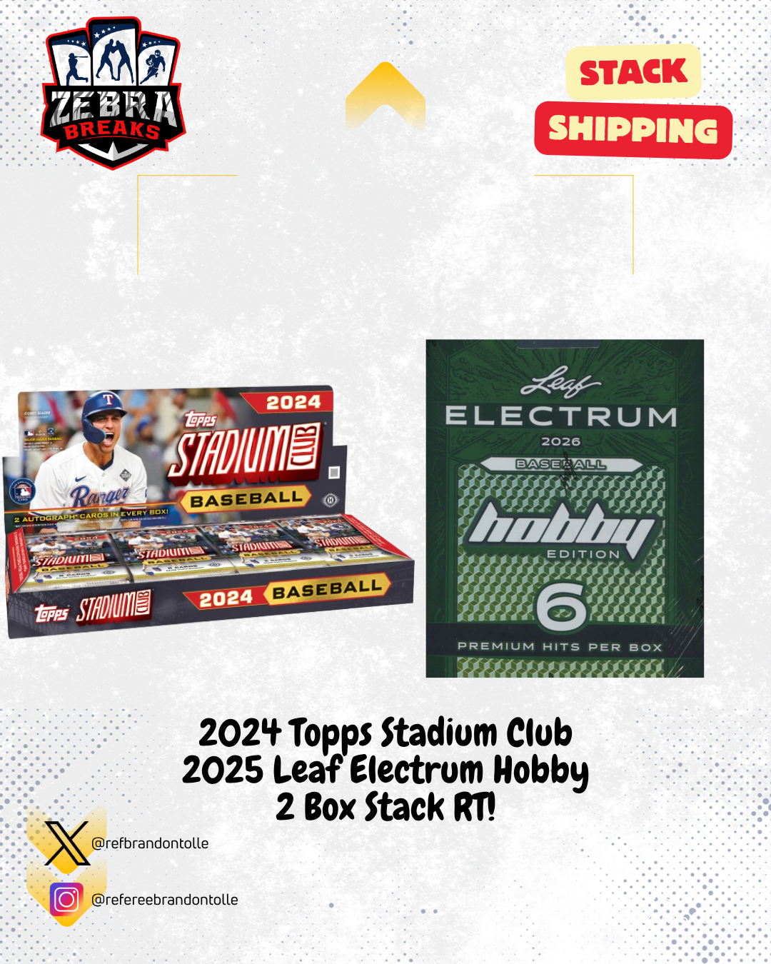 ZB 26283: 2024 Stadium Club/2026 Electrum 2 Box Stack Rip