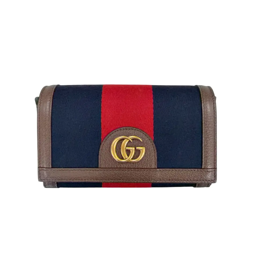 Gucci Navy & Red Double G Crossbody