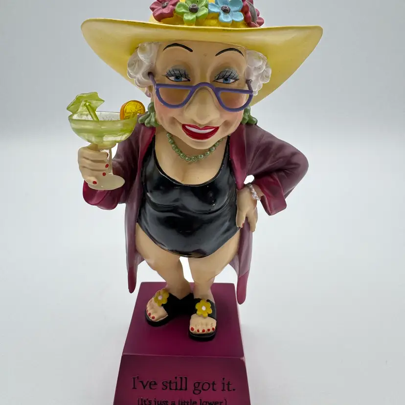 Westland Biddys Grandma Figurine “I've Still Got It” Cocktail Whimsical Decor 6.5” Tall