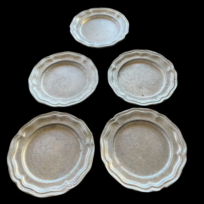 Vintage Wilton Armetale Small Plates Trinket Dish Set 5