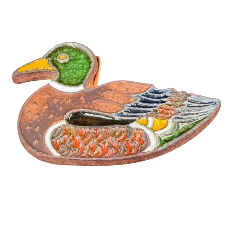 Little John Ceramic Stoneware, Handmade Mallard Duck Walking