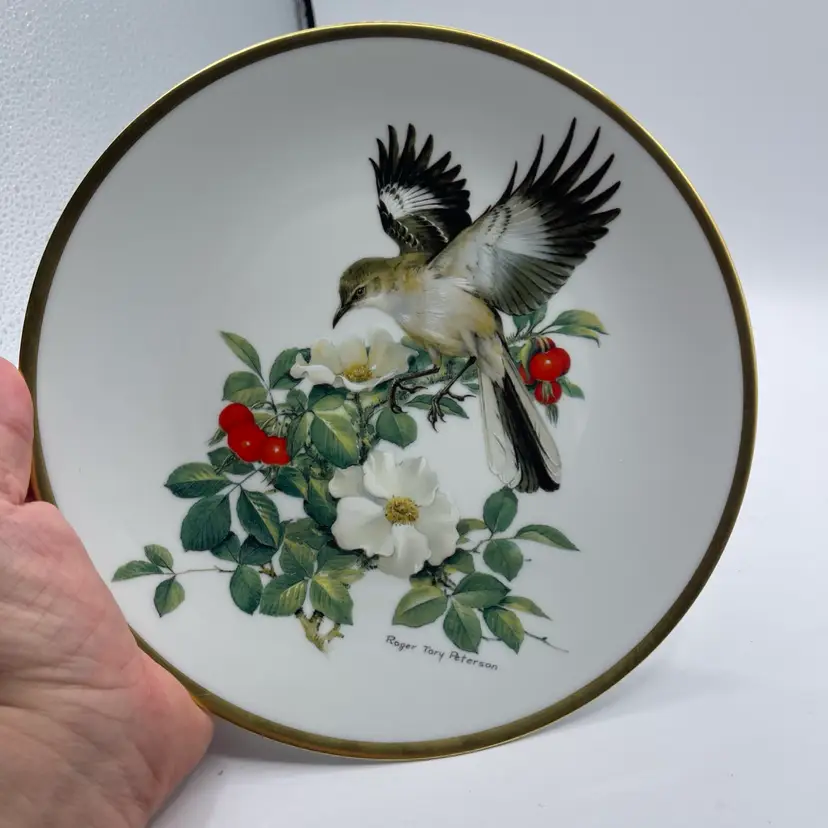 Limoges The Songbirds of Roger Tory Peterson Mockingbird Collector Plate 1981