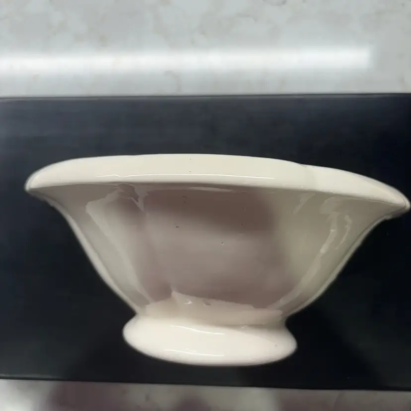 Vintage Ivory Wall Pocket Planter Vase 8" - Fan Shell Shape - Art Deco