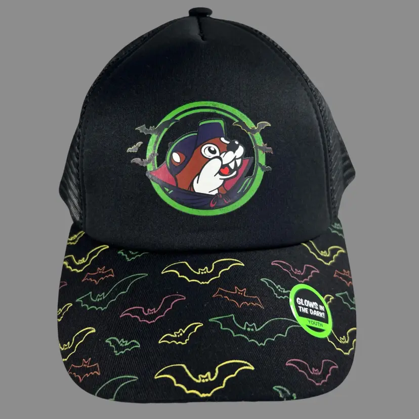 Buc-ee’s New Youth Glow-in-the-Dark Vampire Beaver Halloween Trucker Hat