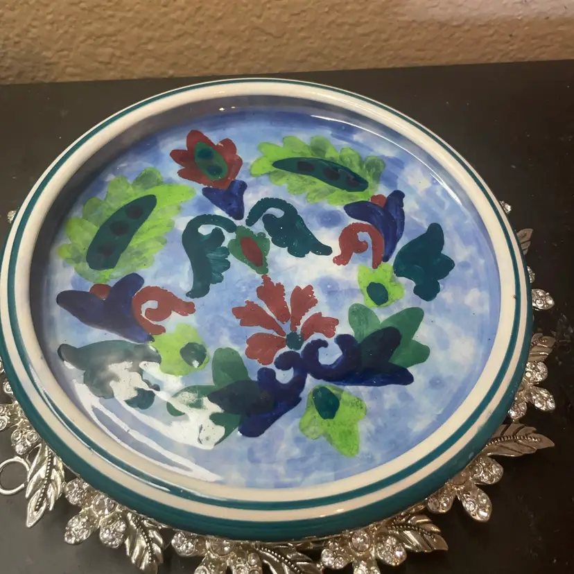 Gorgeous Hand painted Terra 6” Ceramic Plate From Greece