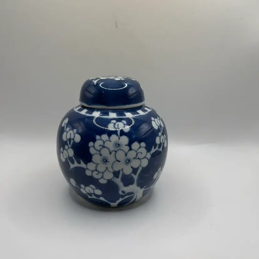Beautiful Vintage “People’s Republic Of China” Porcelain Ginger Jar / Spice Jar With Lid. Excellent Condition.
