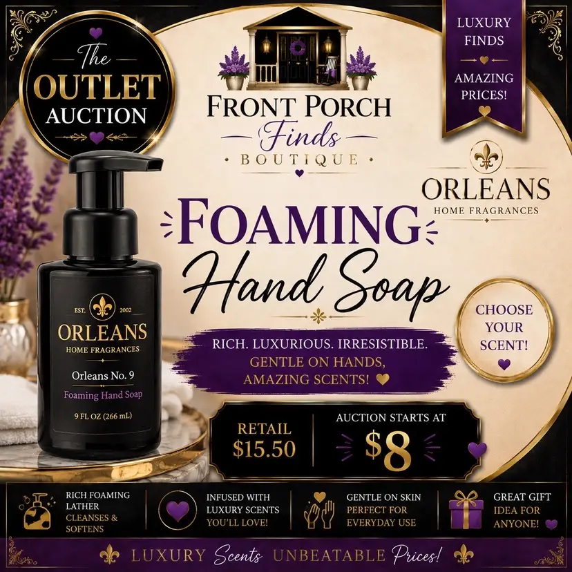 #02 - Orleans Home Fragrances | Luxury Foaming Hand Soap | Choose Your Scent | Auction
