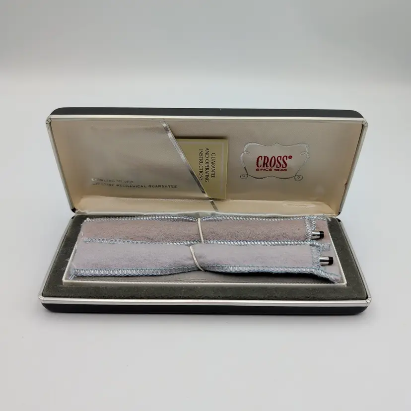 Vtg Cross Sterling Silver Classic Century Pen Pencil Set Box Papers Unknown Logo