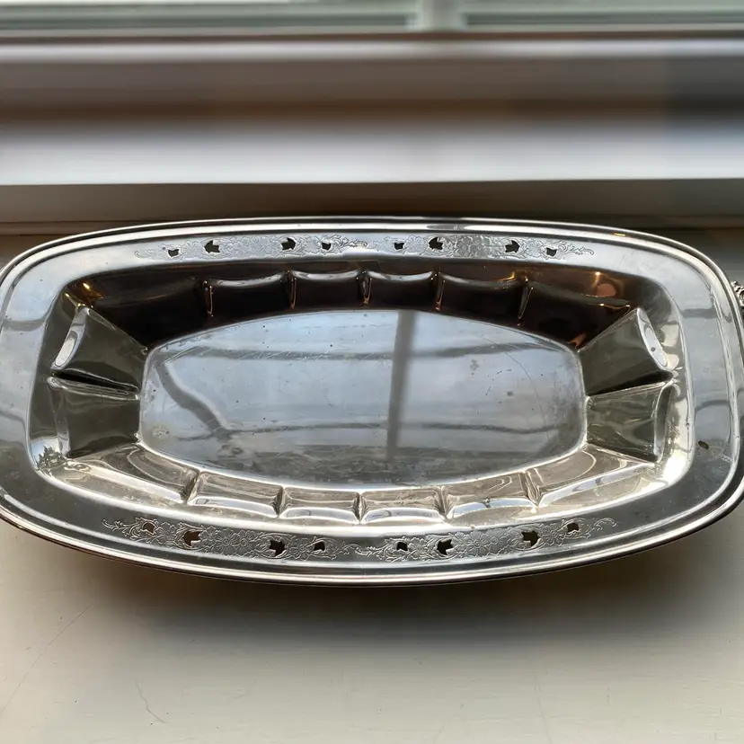 Forman Bros Chrome Ware Footed Tray