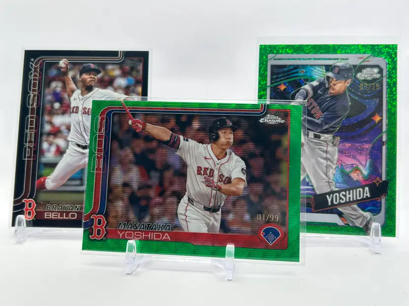 BC40 - Boston Red Sox # lot  - Bello /76, Yoshia /99, Yoshida RC /75