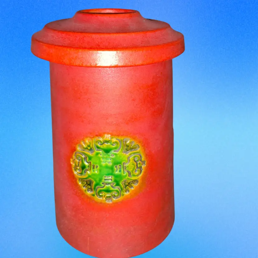 Vintage, Bitossi, Red Clay, Italian, Pottery, Matte Finish, Covered, Container, Jar, Apothecary, Urn #5232 No Chips Or Cracks, Earthy Colors, Mediterranean, Marked Italy