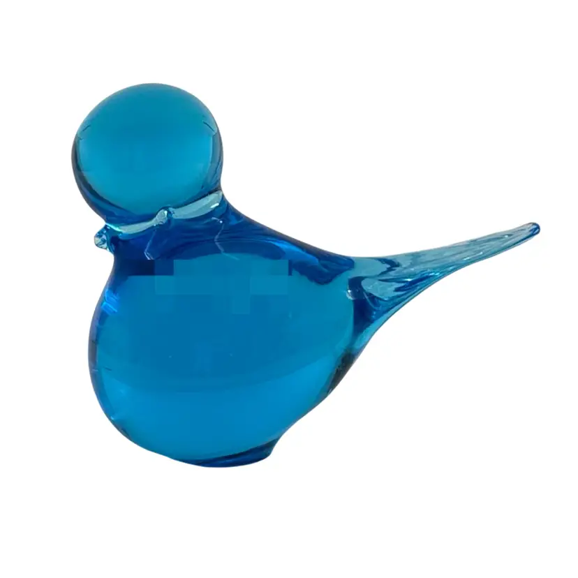 Vintage Scandinavian Blue Art Glass Bird Figurine Paperweight Glows READ
2.75”T x 3” L x 1.25” W
