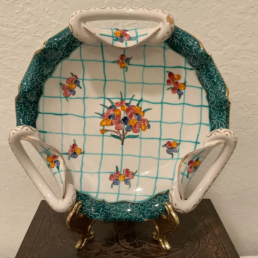 🎉Elios Hand-painted Porcelain Basket Bowl
