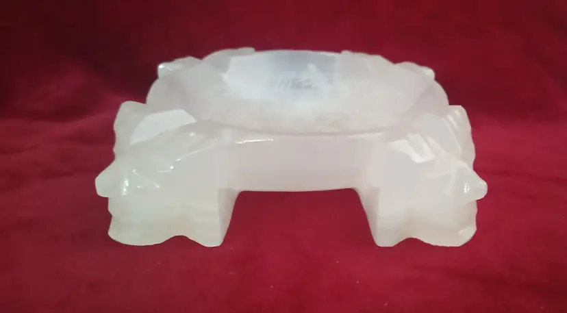 Vintage Alabaster Mexican Aztec Ashtray