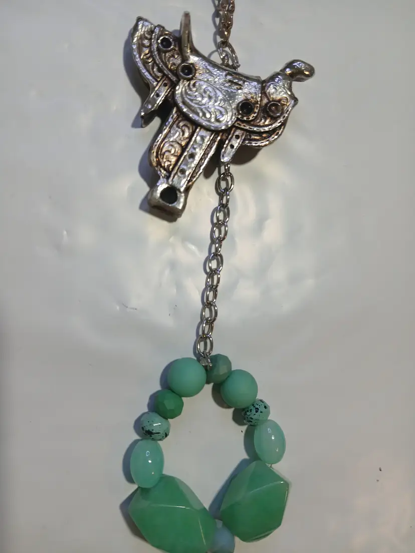 Blue cowboy necklace