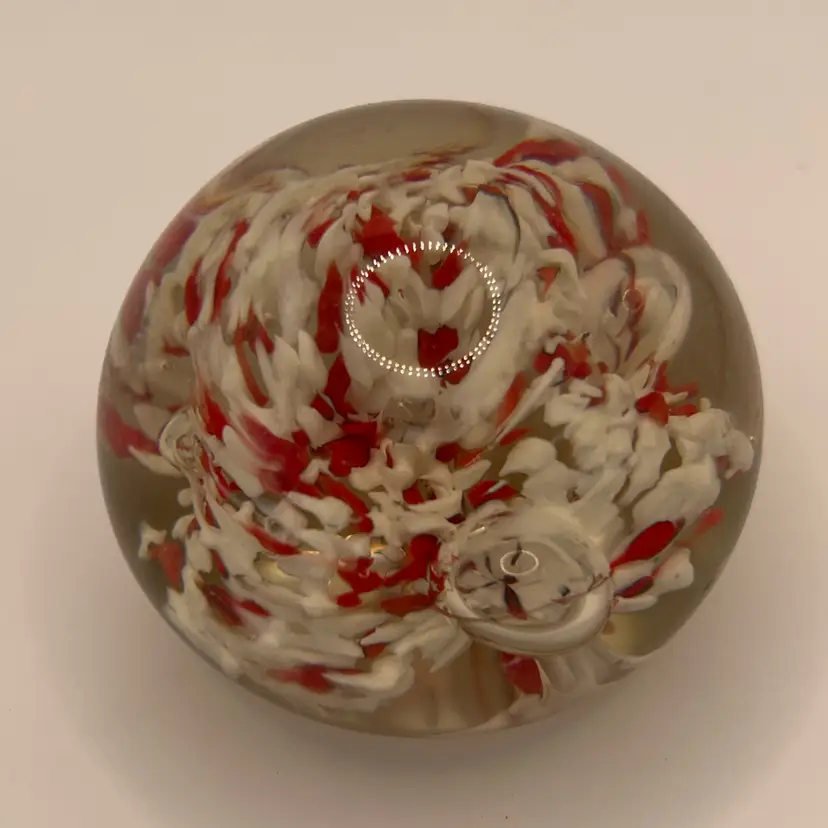 Red And White Paperweight