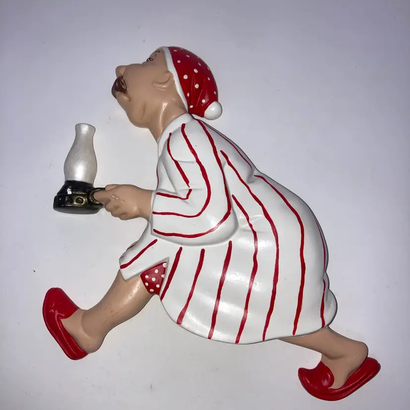Vintage 1970s Arnel's “Race to the Outhouse” Ceramic Wall Hanging! 8 1/2” x 7 1/2”!