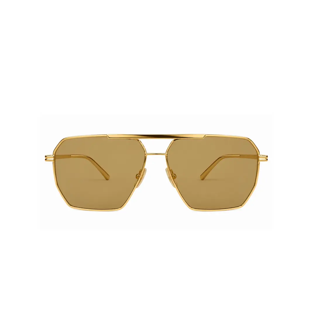 Bottega Gold Frame Aviator Sunglasses