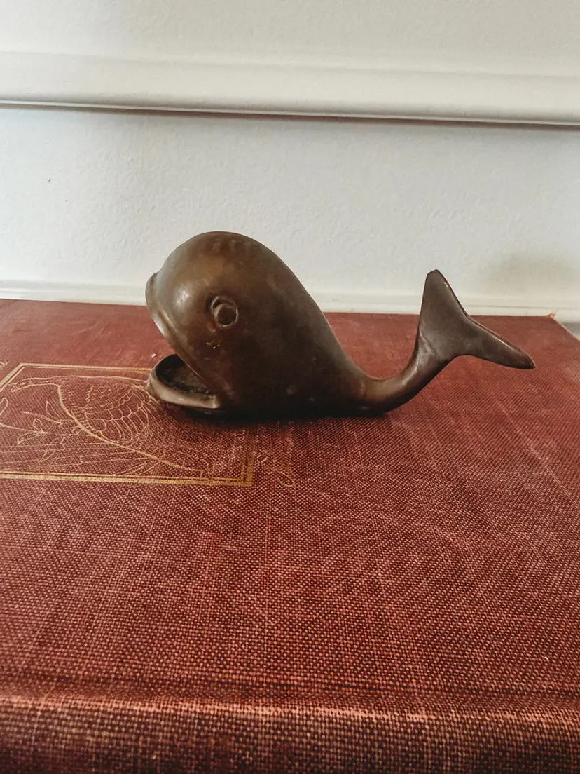 Solid Brass Whale Ashtray